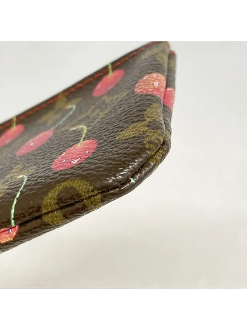 Louis Vuitton Coin Case Monogram Cherry Pochette Cles Brown